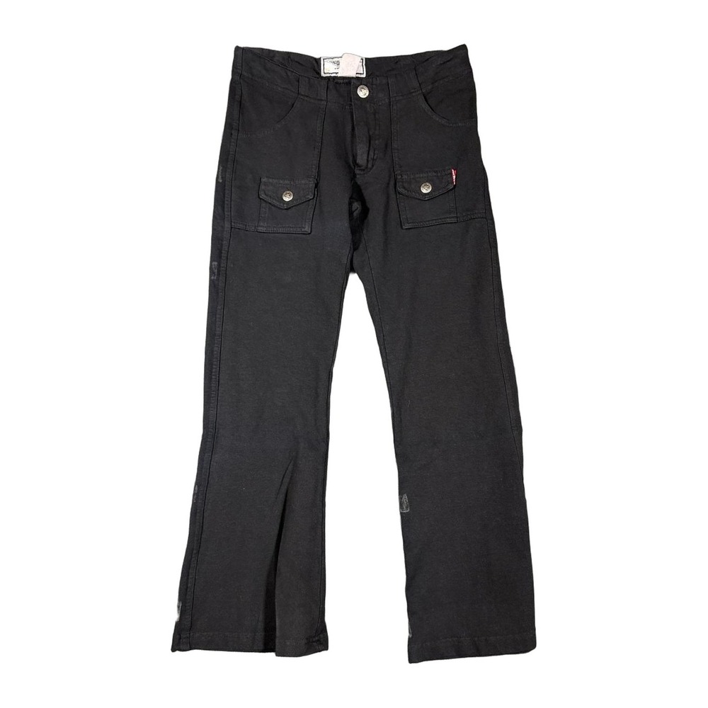 Hard Tail Forever Womens Size 26 Black Cargo Flare Bootcut Pants NWOT USA Made